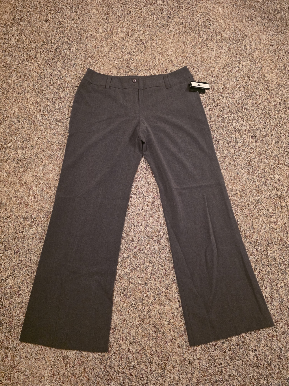 Women's Grey Wide-Leg Dress Trousers